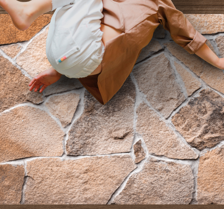 Natural lifelike appearance stone effect vinyl rug - TenStickers