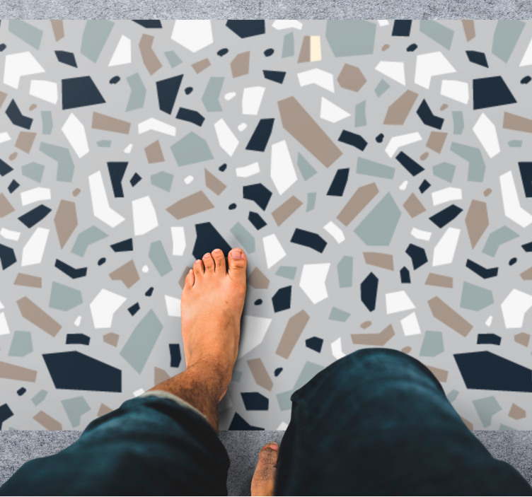 Neutral colors terrazzo pattern texture carpet - TenStickers