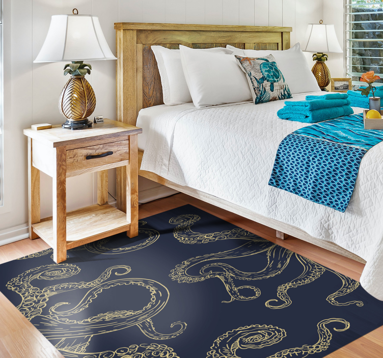 Octopus Elegance animal vinyl rug - TenStickers