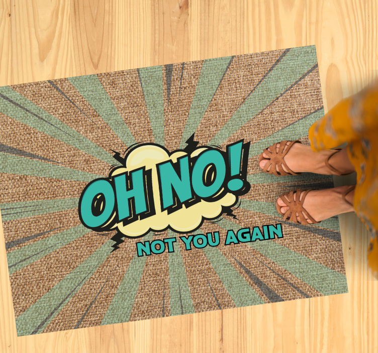 OH NO AGAIN custom vinyl rug - TenStickers