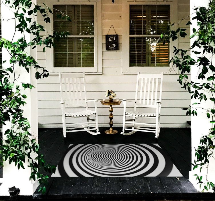 Optical Illusion Swirl geometric vinyl rug - TenStickers