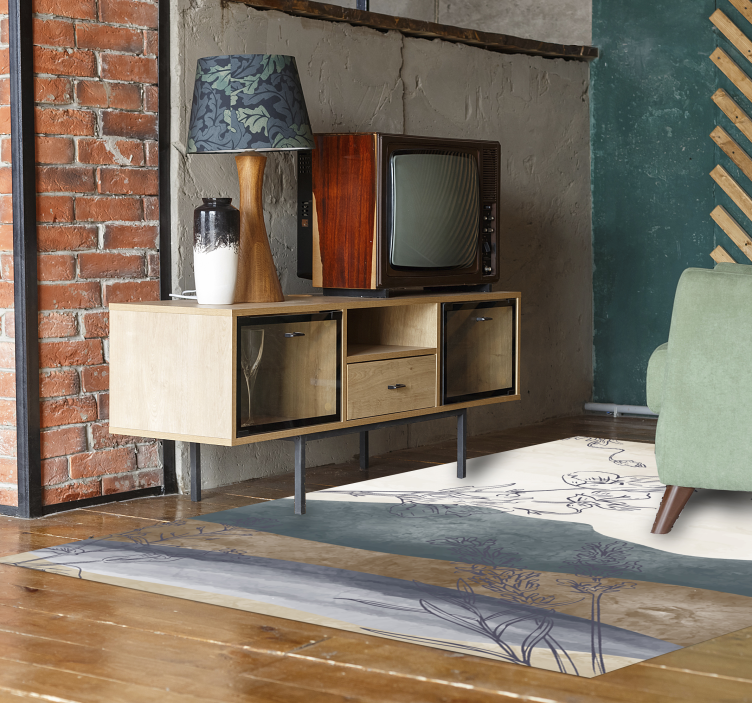 Painted Nature floral rug - TenStickers