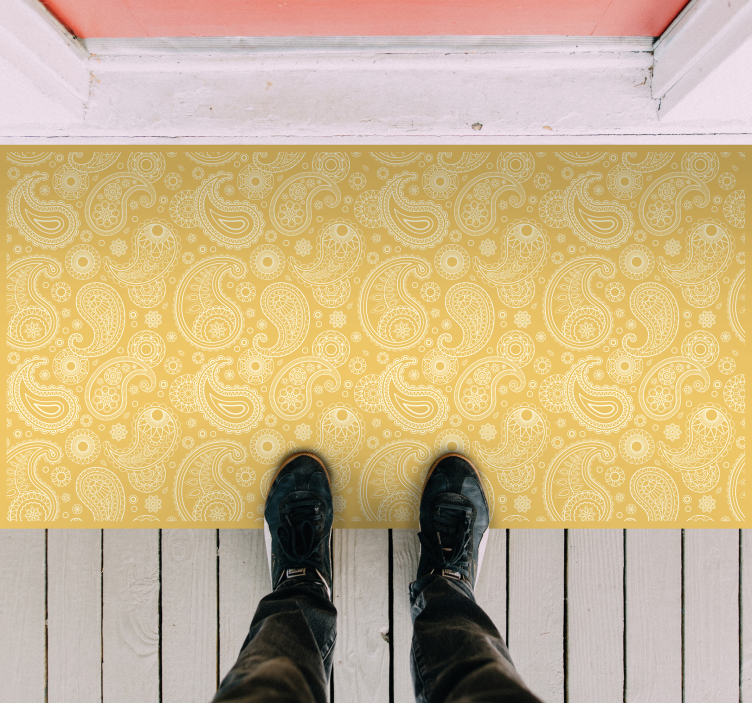 Paisley Intricacy textured vinyl rug - TenStickers