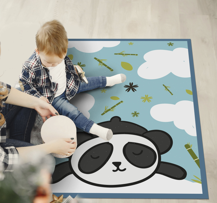 Panda Dreamscape kids vinyl rug - TenStickers