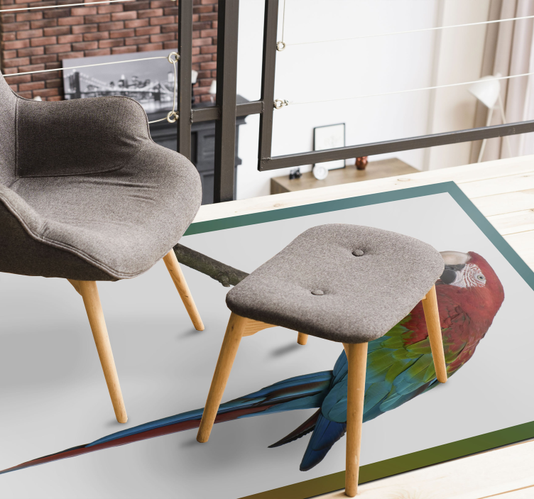 Parrot profile animal rug - TenStickers