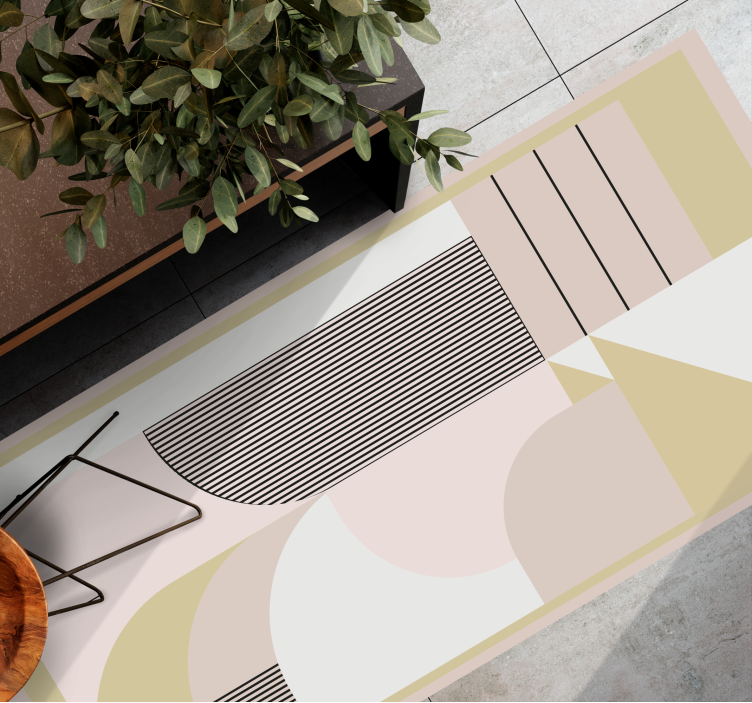 Pastel colors geometric urban design rug - TenStickers