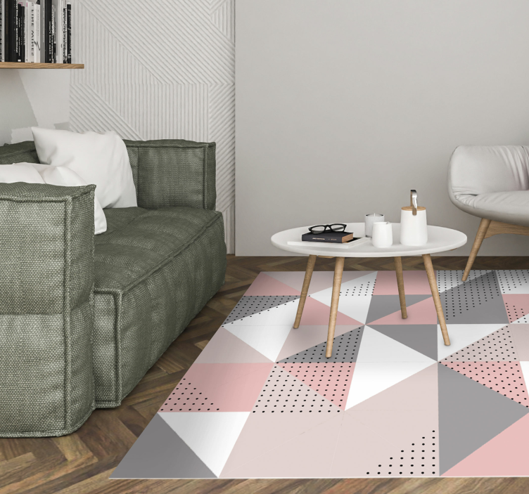 Pastel nordic triangles nordic vinyl rug - TenStickers
