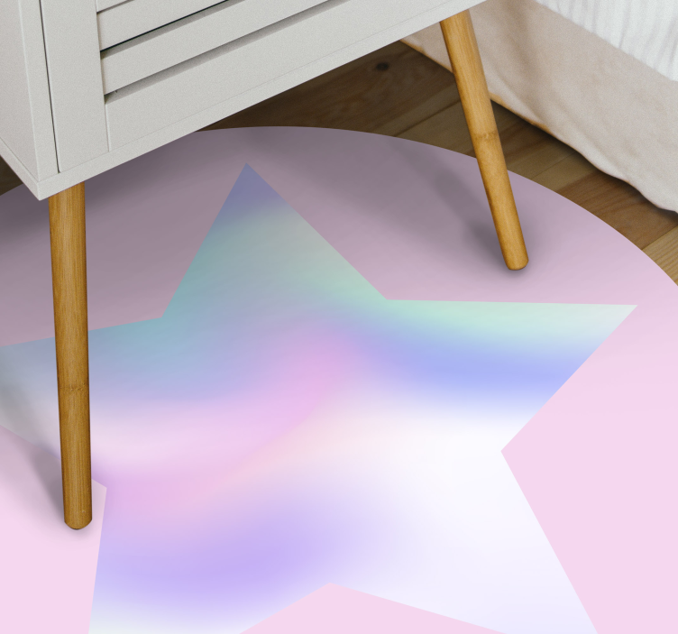 Pastel Star Gradient star vinyl rug - TenStickers