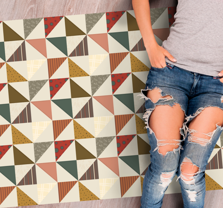 Patchwork geometric triangle geometric rugs - TenStickers