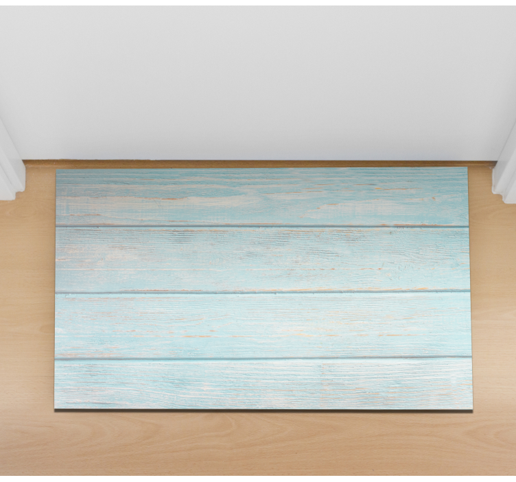 pattern blue wood bathroom flooring - TenStickers