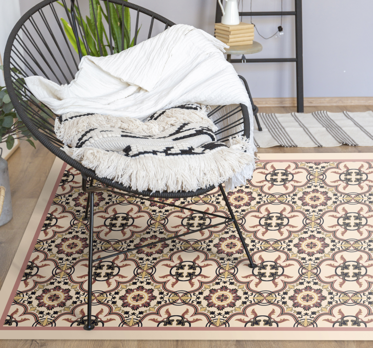 Pattern vintage tiles vinyl carpet - TenStickers