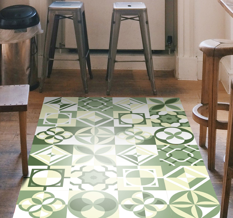 Patterned Tile Inspiration tile vinyl rug - TenStickers
