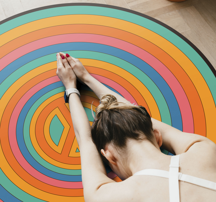 peace symbol circular rug - TenStickers