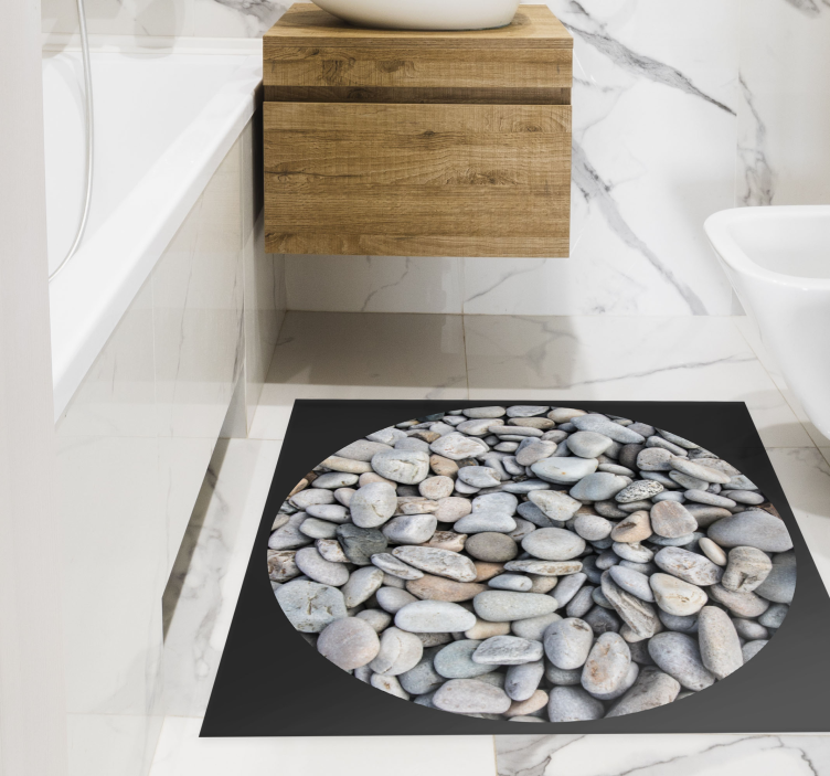 Pebble Texture textured vinyl rug - TenStickers