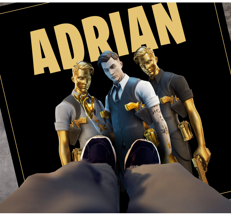 Custom trio characters teenager vinyl rug - TenStickers