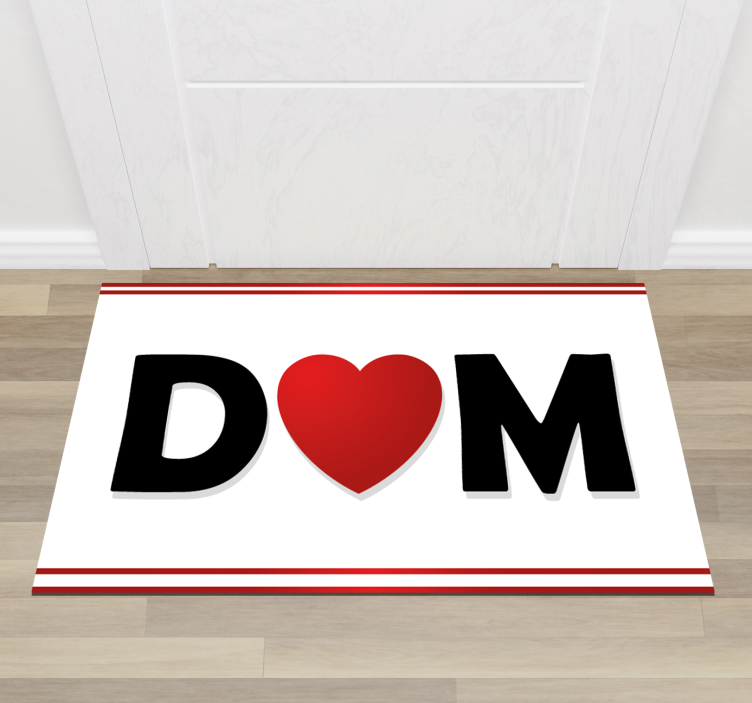 Personalized couple initials custom vinyl rug - TenStickers