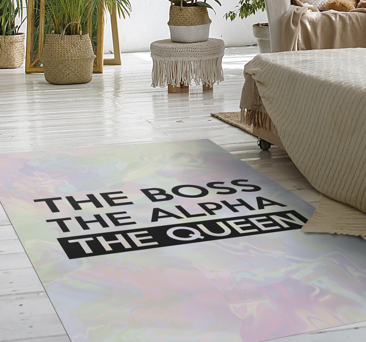 Personalized Inspirational Quote custom vinyl rug - TenStickers