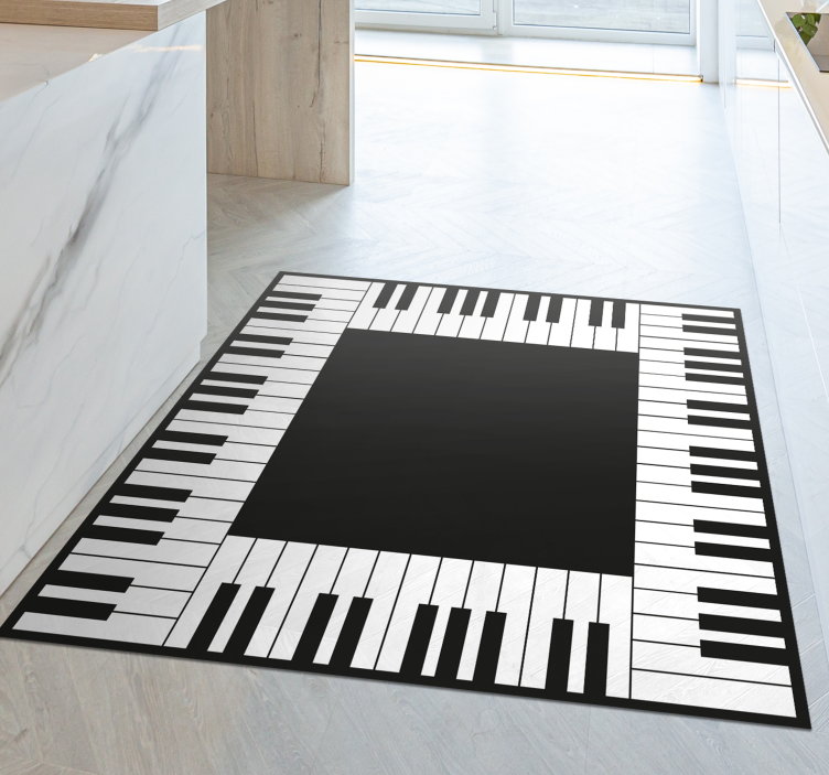 Piano Keyboard Layout gaming vinyl rug - TenStickers