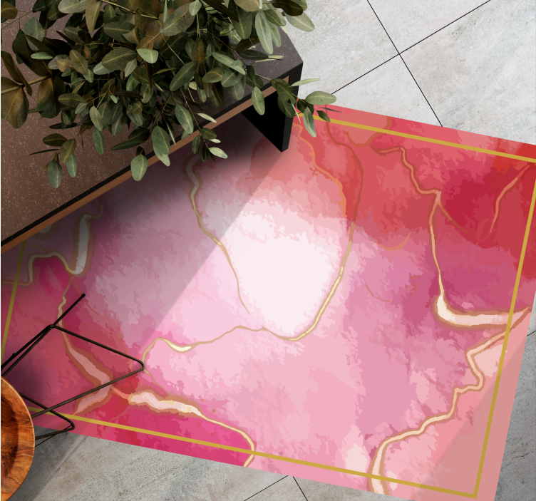 Pink Hues Elegance marble vinyl rug - TenStickers