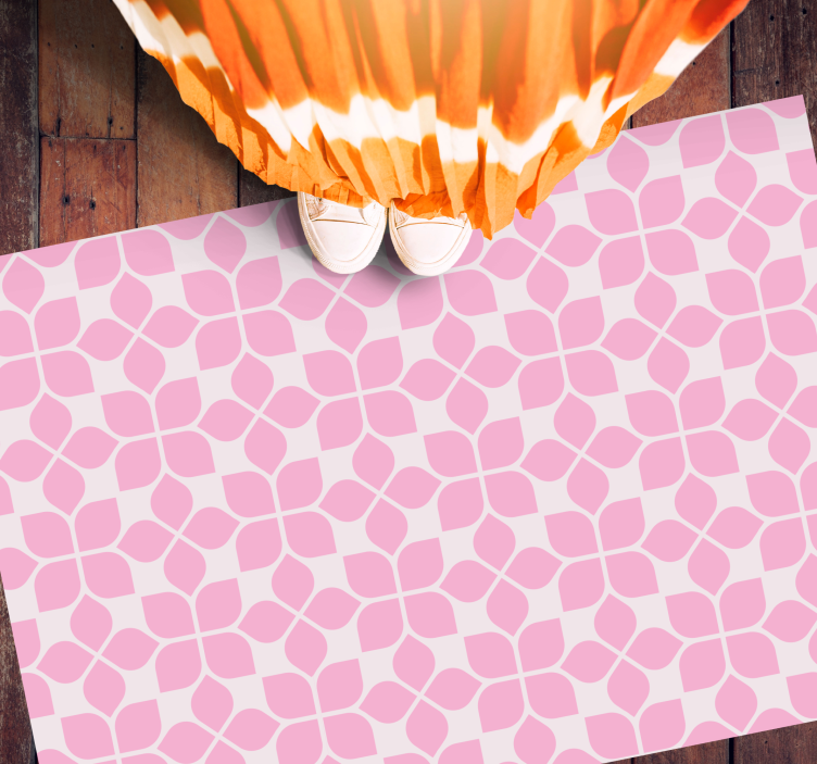 Pink repetitive unique pattern vintage rug - TenStickers