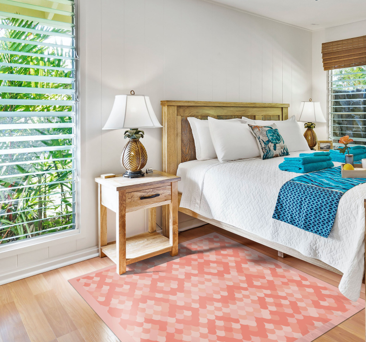 Pink snake print animal print vinyl rug - TenStickers