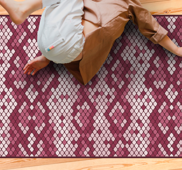 Pink snake skin texture rectangular rug - TenStickers