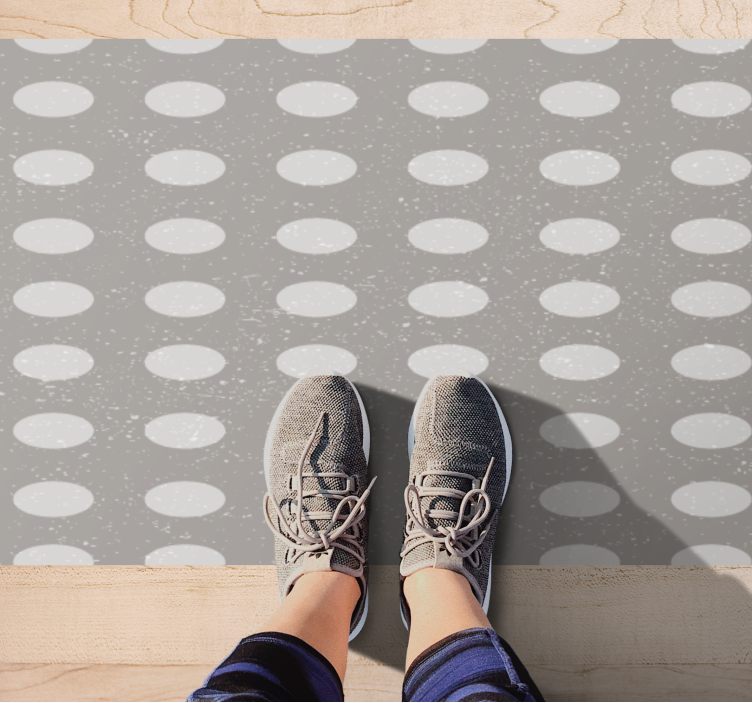 Polka Dot Pattern stripes vinyl floormat - TenStickers