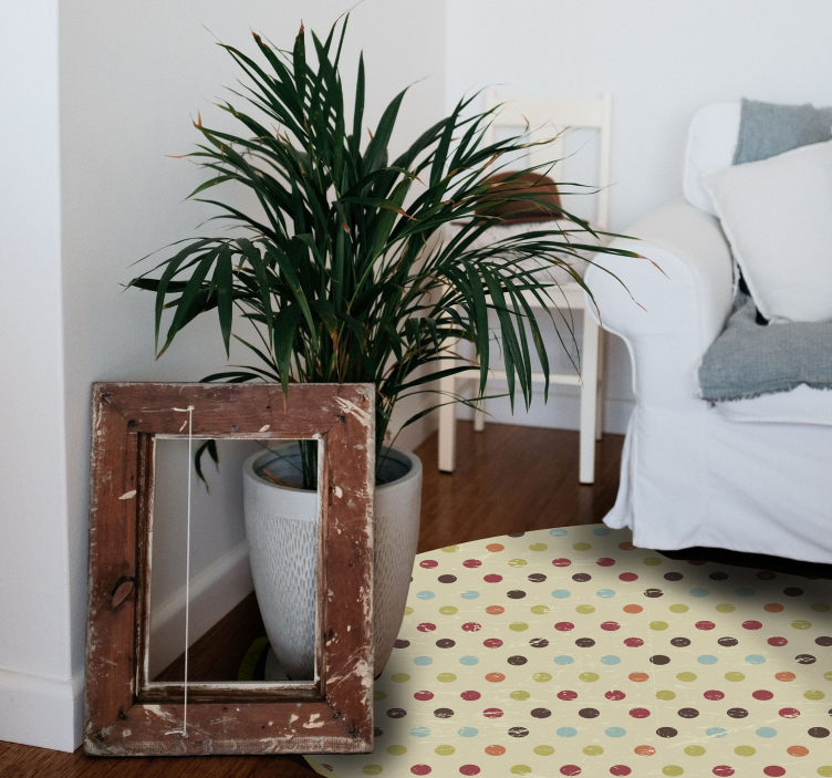 Polka Dot Textiles textured vinyl rug - TenStickers