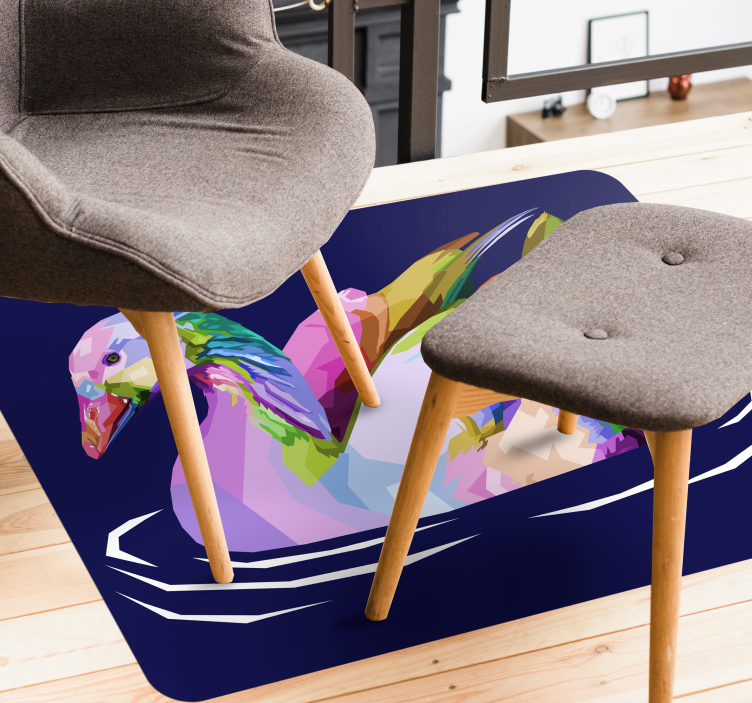 Pop art bird animal vinyl rug - TenStickers