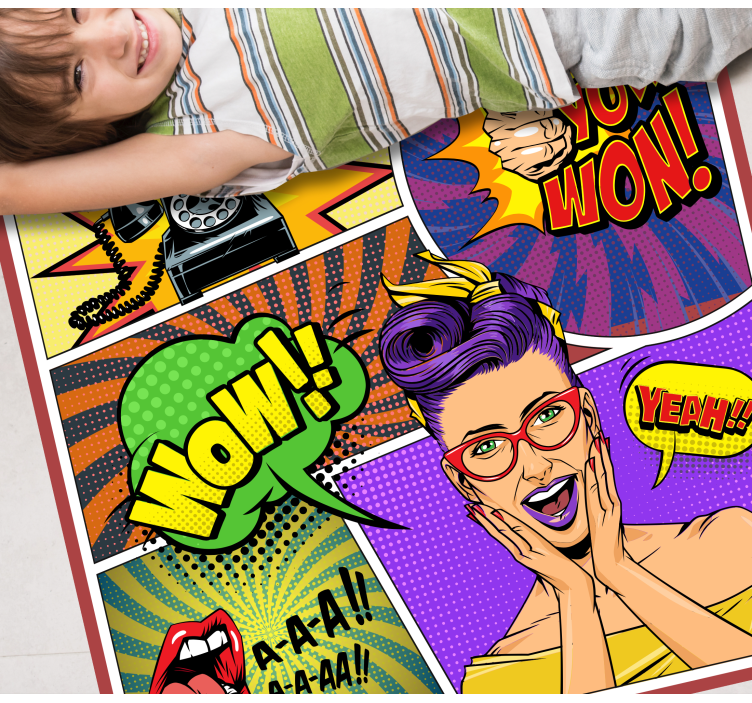 Pop Art Expressions vinyl rug - TenStickers