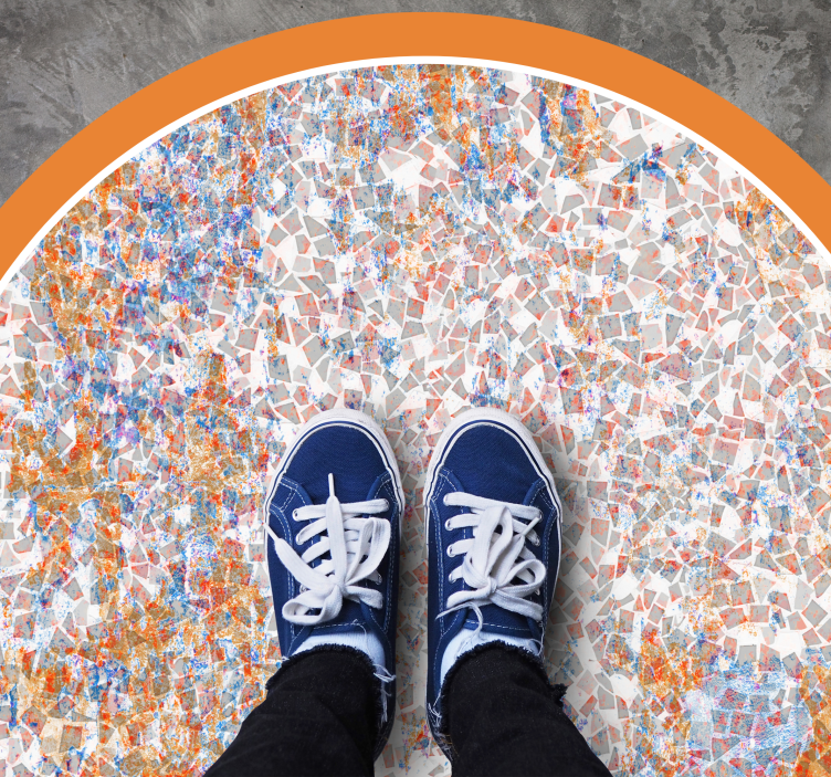 Porcelain mosaic texture kitchen floor tiles - TenStickers