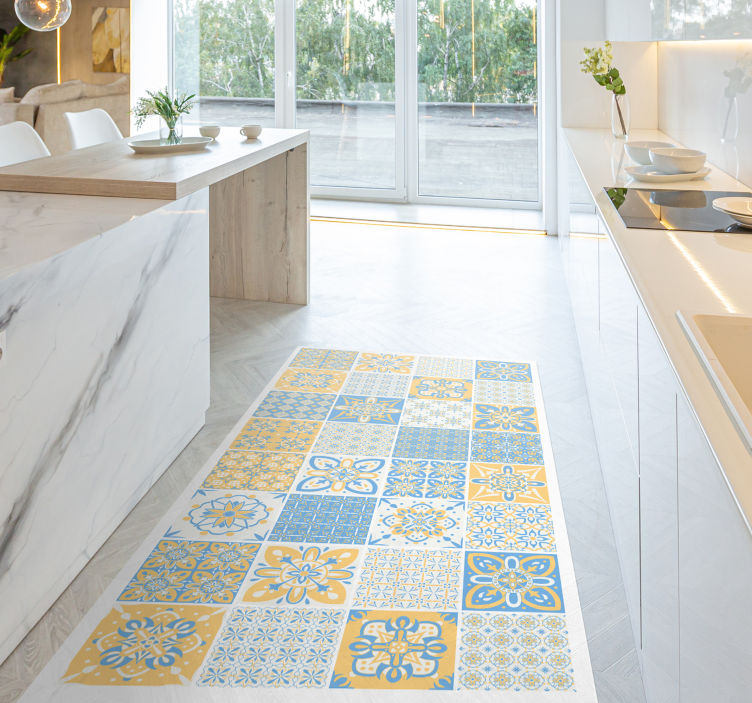 Portuguese mix tiles  kitchen floor tiles - TenStickers