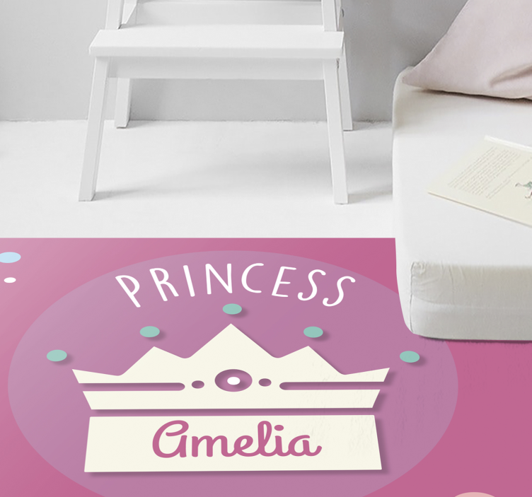 PRINCESS CROWN ART custom vinyl rug - TenStickers