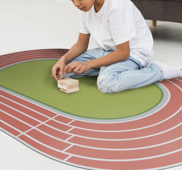 Racetrack Playtime road vinyl rug - TenStickers