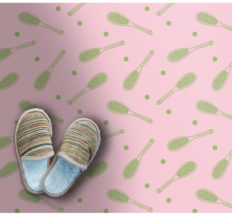 Racket Pattern gaming vinyl rug - TenStickers