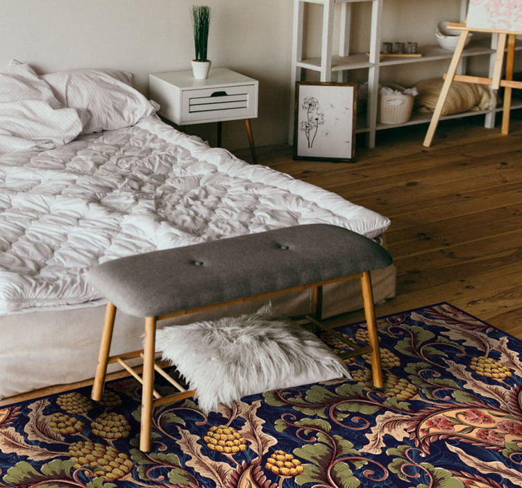 Realistic Paisley Illustration living room rug - TenStickers