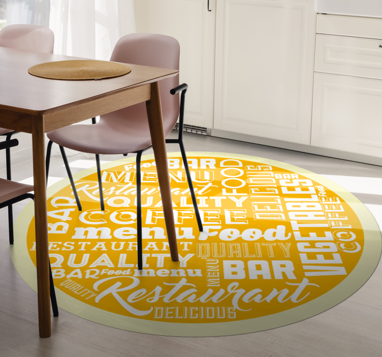 Restaurant Quality Menu custom vinyl rug - TenStickers