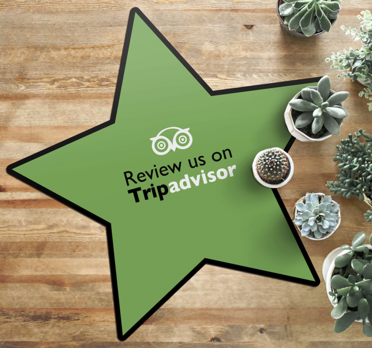 Review us on Tripadvisor custom vinyl rug - TenStickers
