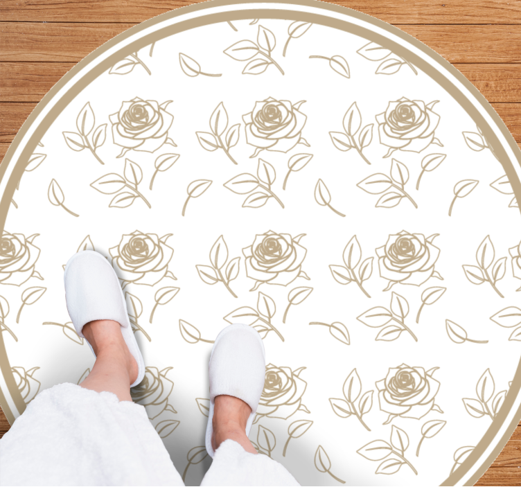 Rose Floral Arrangement flower vinyl rug - TenStickers