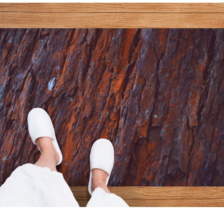 Rustic wood grain effect vinyl rug - TenStickers