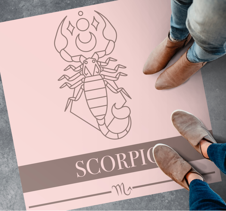 Scorpio Zodiac custom vinyl rug - TenStickers