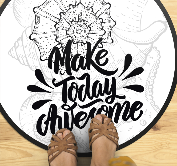 Sea life Make today awesome custom rug - TenStickers