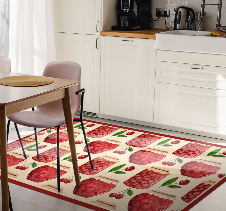 Seamless pattern with jams kitchen floor tiles - TenStickers