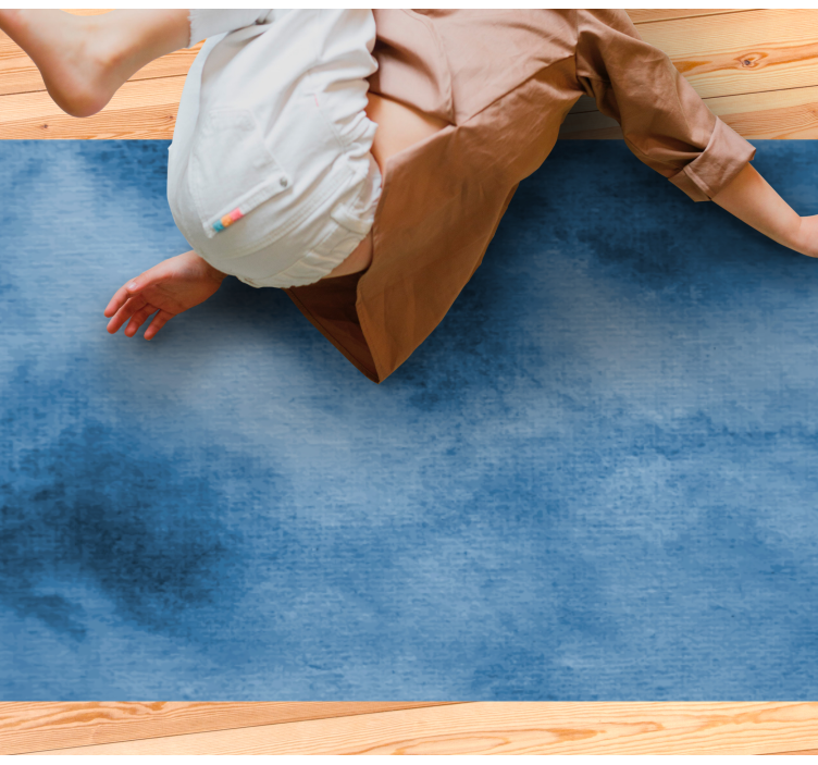 Sleek Blue Texture marble vinyl rug - TenStickers