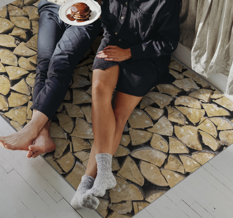 Slice Pattern wood vinyl rug - TenStickers