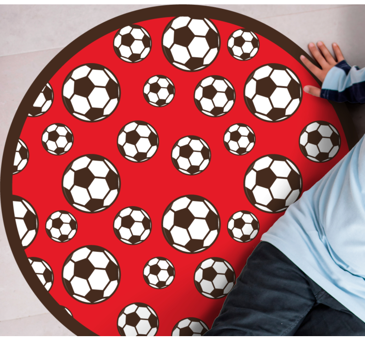 Soccer Ball Motif gaming vinyl rug - TenStickers