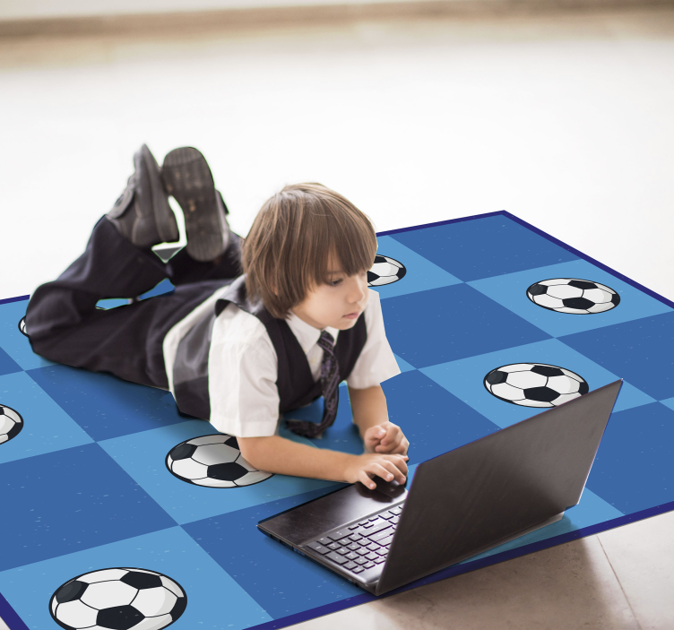 Soccer Patterned gaming vinyl rug - TenStickers