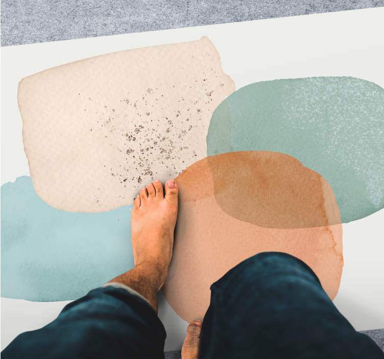 Aquarella overlays modern vinyl rug - TenStickers