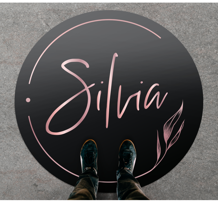 Elegant custom name teenager vinyl rug - TenStickers