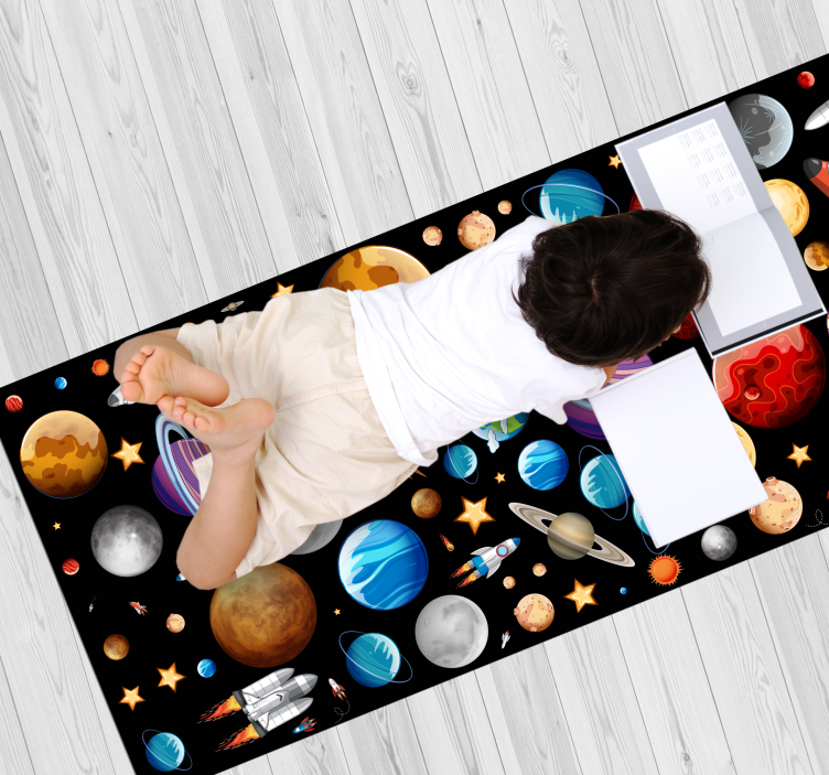 Space Exploration gaming vinyl rug - TenStickers